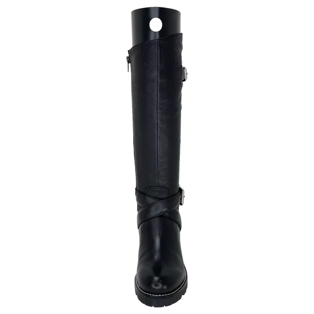 Marc Fisher Knee High Genuine Soft Leather Biker/Motto Style Boots - Black sz6.5 - Picture 11 of 16